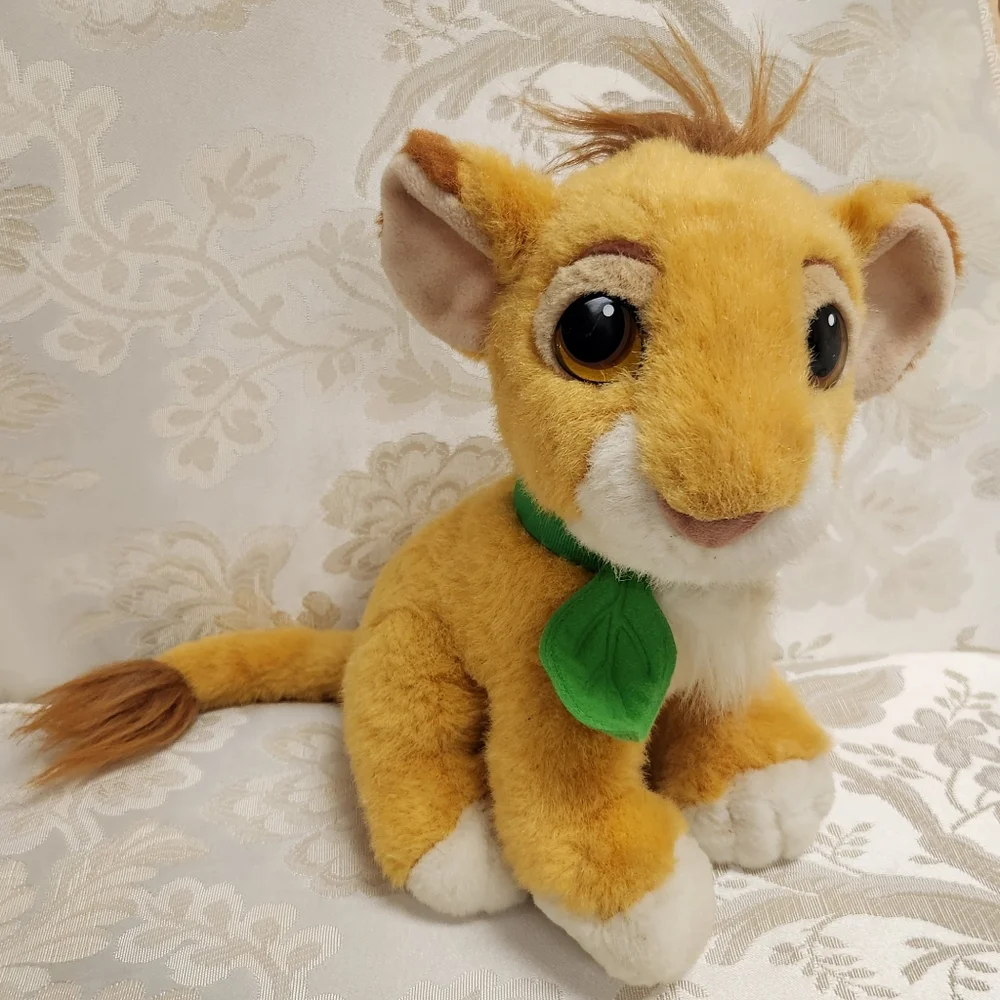 Vintage The Lion King Purring Simba Plush Walt Disney Stuffed Animal 1993